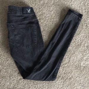 American Eagle Black Super Stretch Jeggings